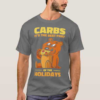 Camiseta Feriado de Urso de Natal Pizza rápida Comida Foodi