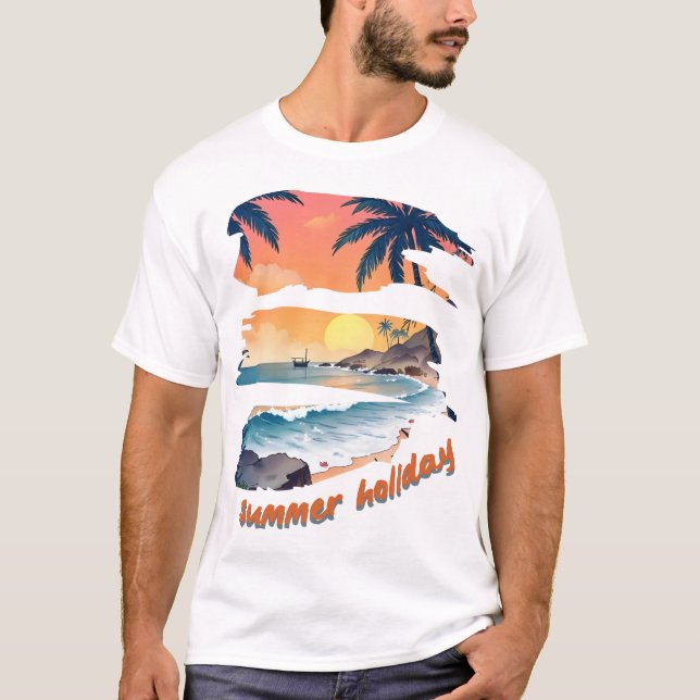 Camiseta Feriado de Verão (Frente)