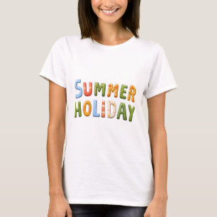 Camiseta Feriado de Verão - Texto de Feriado de Verão Vibra