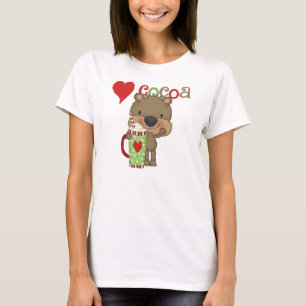 Camiseta Feriado do amor do cacau do urso