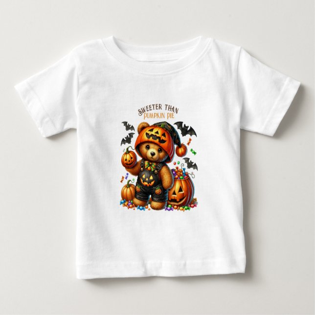 Camiseta Feriado do Assistente do Urso de Teddy Halloween (Frente)
