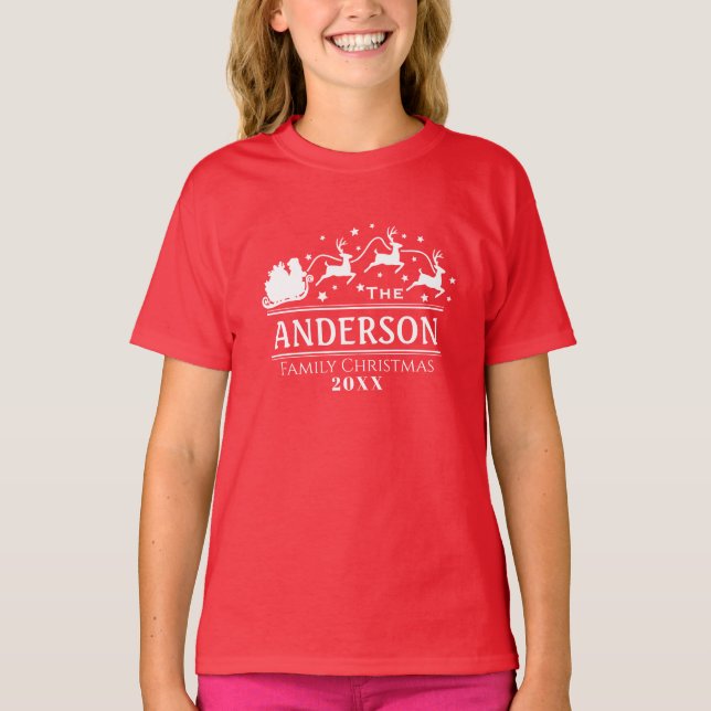 Camiseta Feriado do Nome da Família Personalizada das Rapar (Frente)