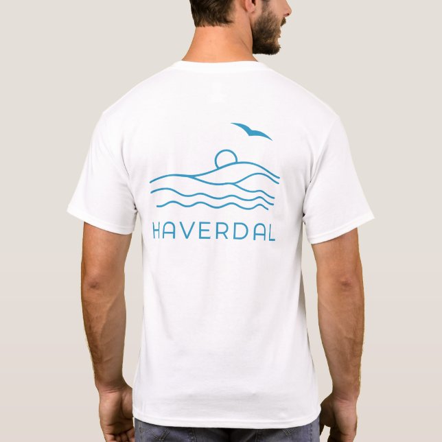 Camiseta Feriado do Oceano Suecia Haverdal (Verso)