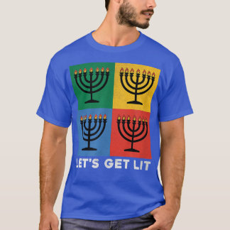 Camiseta Feriado Engraçado pelo vamos Chanucá Menorah Engra