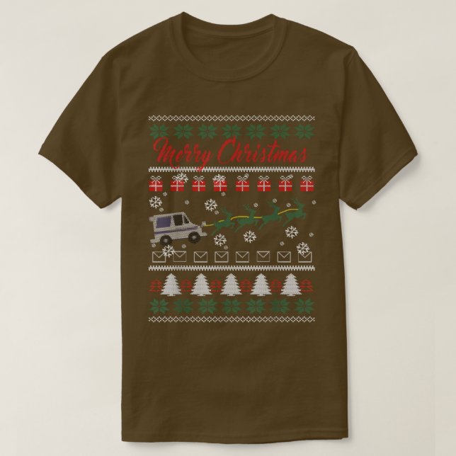 Camiseta Feriado Feliz de Natal do Correio (Frente do Design)