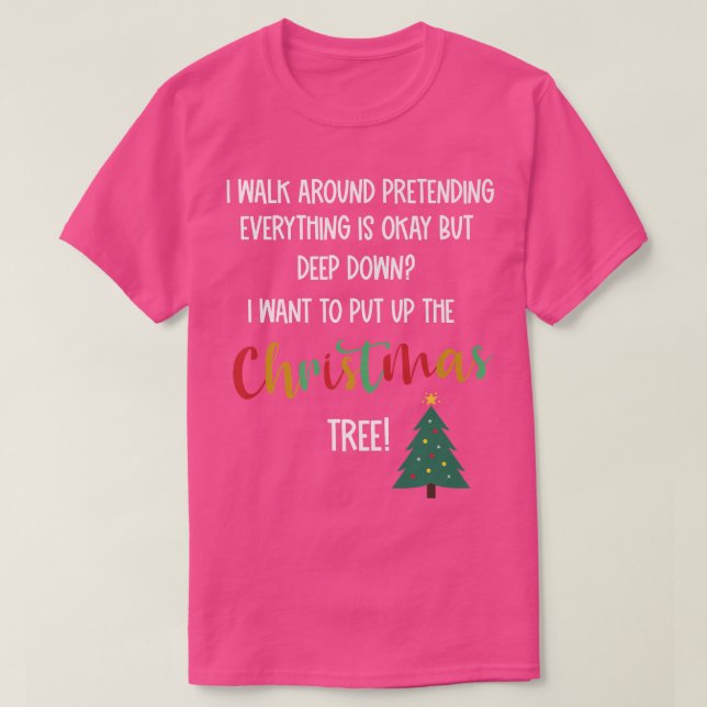 Camiseta Feriado Feriado de Natal Engraçado caminha em torn (Frente do Design)
