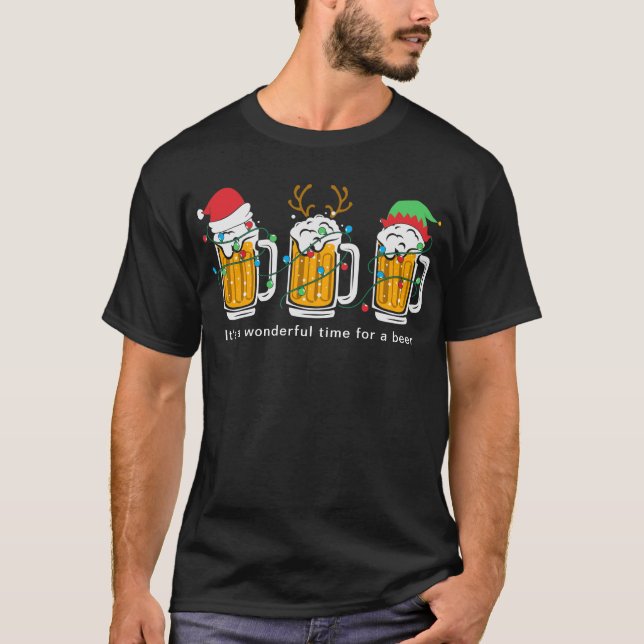Camiseta Feriado Festivo das Luzes de Natal Engraçado (Frente)