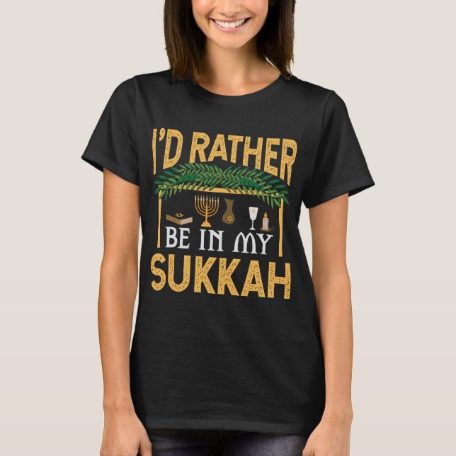 Camiseta Feriado Judaico Sukkah Engraçado (Frente)