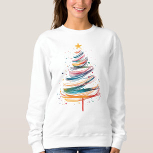 Camiseta Feriado Moderno Colorido da Árvore de Natal abstra