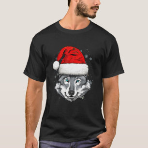 Camiseta Feriado Natal Wolf Santa Clause Navidad Xmas W