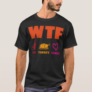Camiseta Feriado no Dia da Turquia da Família WTF Wine Turk