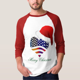 Camiseta Feriado orgulhoso patriótico do Natal do papai