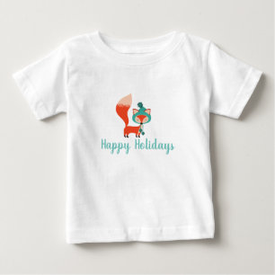 Camiseta Feriado Personalizável da Fox de inverno Moderna