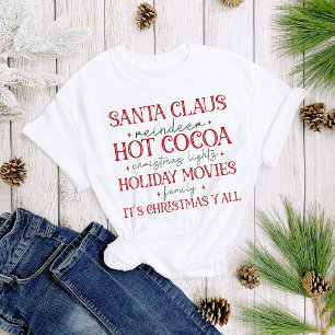 Camiseta Feriado quente divertido de cacau Filmes de Natal