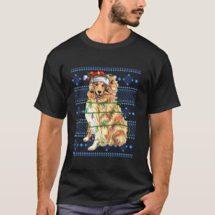 Camiseta Feriado Suave Feio Natal Luzes Duras Cachorro Coll