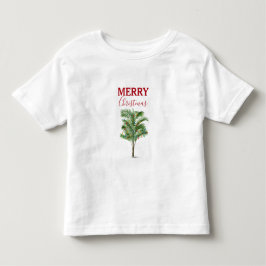 Camiseta Feriado Tropical de Natal em Árvore de Palma