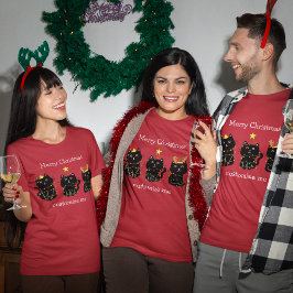 Camiseta Feriado Vermelho Personalizado às Luzes de Natal G
