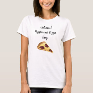 Camiseta Feriados de Comida do Dia Nacional da Pizza de Pep