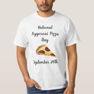 Camiseta Feriados de Comida do Dia Nacional da Pizza de Pep