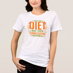 Camiseta Feriados De Dieta De Ação De Graças Ganham Tempo D