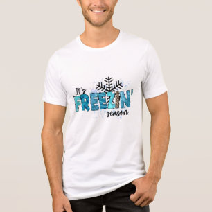 Camiseta Feriados de inverno com flocos de neve frios de Co