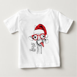 Camiseta Feriados do girafa do Natal do hipster