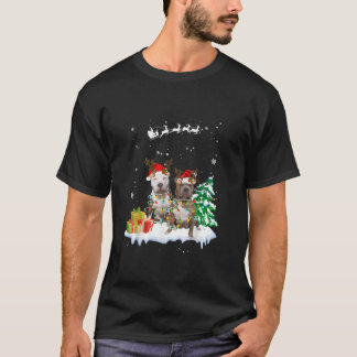 Camiseta Feriados do Natal Papais noeis Leves Pitbull Cacho