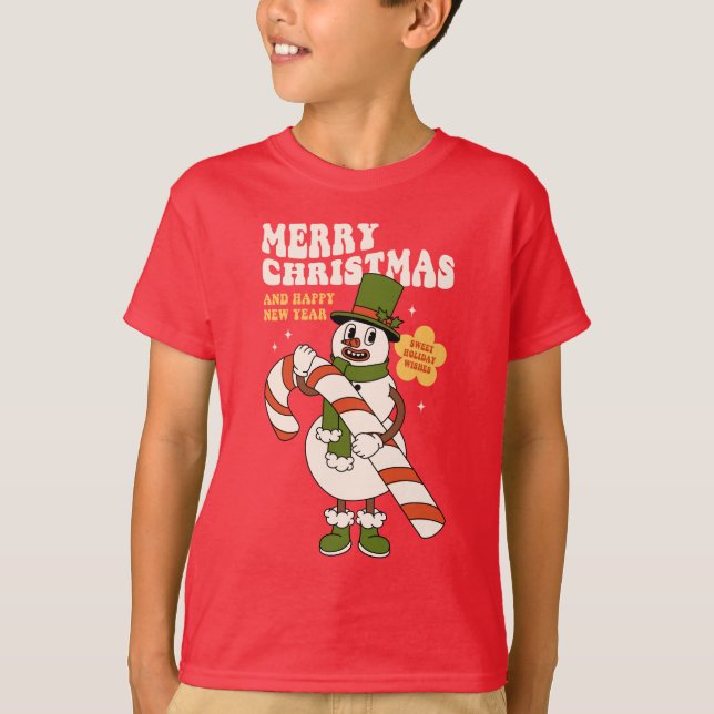 Camiseta Feriados Doce Desejam - Um Natal De Caneta Doce (Frente)