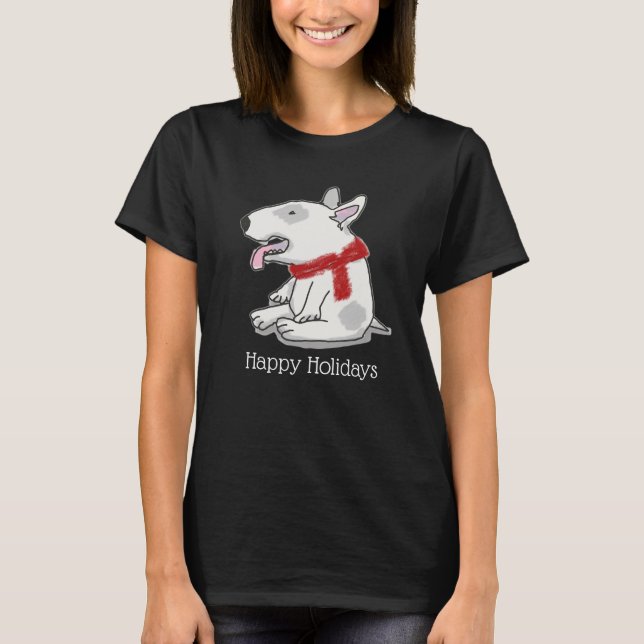 Camiseta Feriados felizes do Bull Terrier Doodle (Frente)