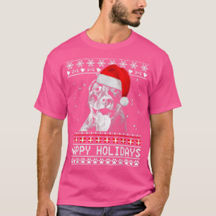 Camiseta Feriados Felizes Pitbull Férias de Natal Férias Fe