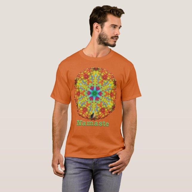 Camiseta Ferial Namaste Kaleidoscópio (Frente Completa)