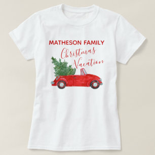 Camiseta Férias alegres dos #Christmas da família do carr