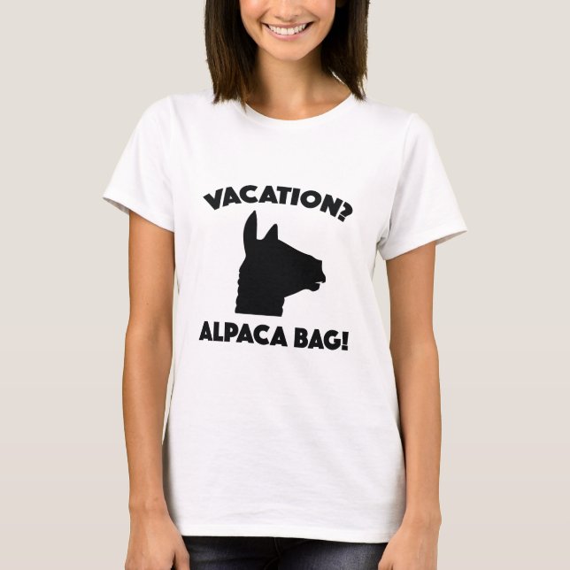 Camiseta Férias? Alpaca Bag! (Frente)