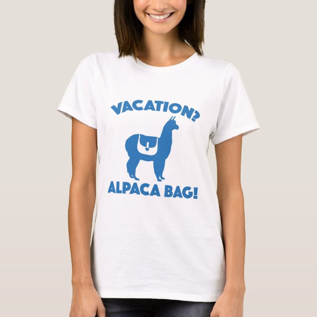 Camiseta Férias? Alpaca Bag! (Frente)