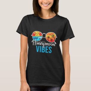Camiseta Férias Casais de Honeymoon Vibes Noiva de Casament