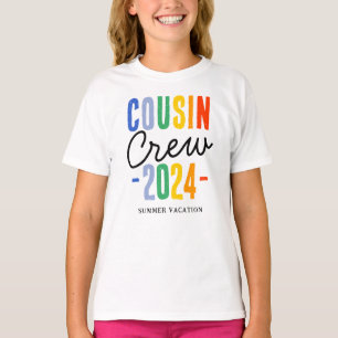 Camiseta Férias Coloridas Da Família Da Tripulação De Primo
