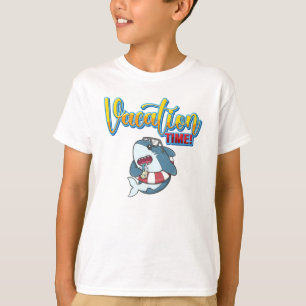 Camiseta Férias com tubarão bebê.