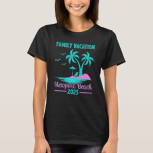 Camiseta Férias da Família 2023 Palm Tree California Newpor