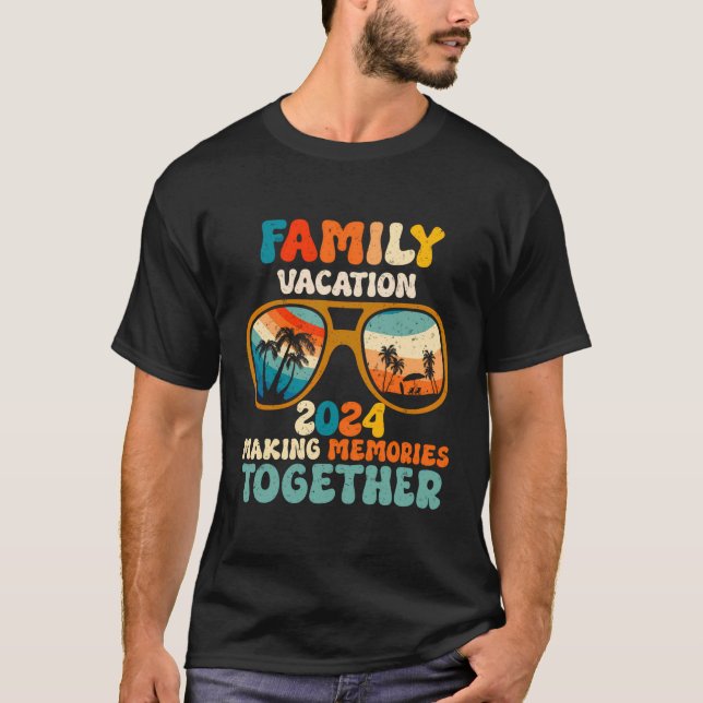 Camiseta Férias da Família 2024 Summer Beach Matching Fazer (Frente)