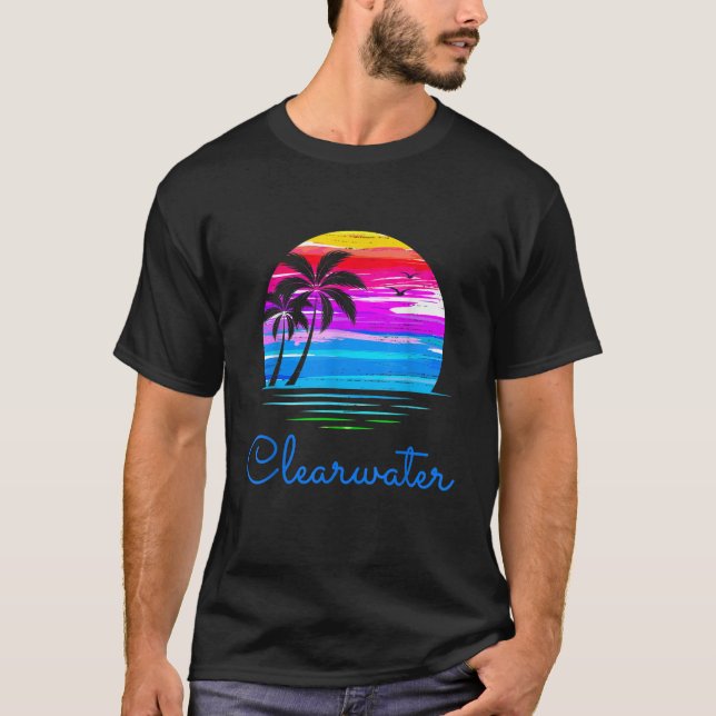 Camiseta Férias da Família Clearwater Florida Matching Beac (Frente)