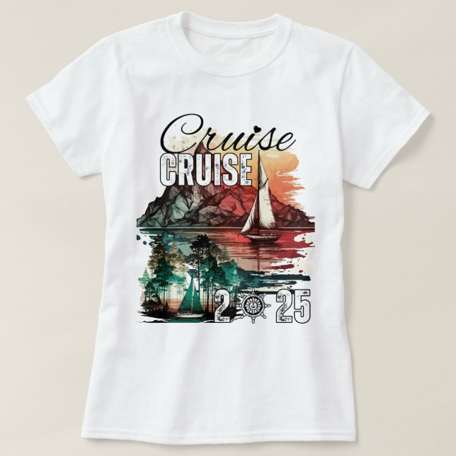 Camiseta Férias da Família Cruise Squad 2025 (Frente do Design)