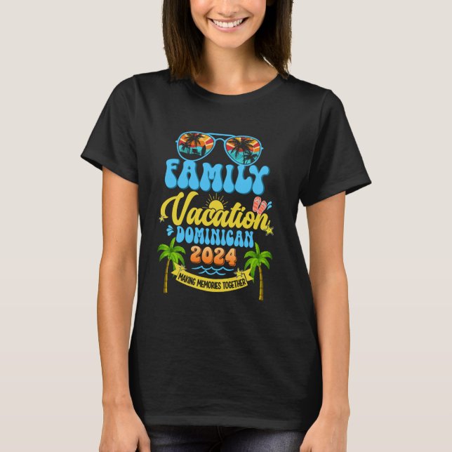 Camiseta Férias da Família Funny Summer no Fazer Dominicano (Frente)