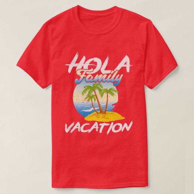 Camiseta Férias da Família Hola Mexicana no Verão (Frente do Design)