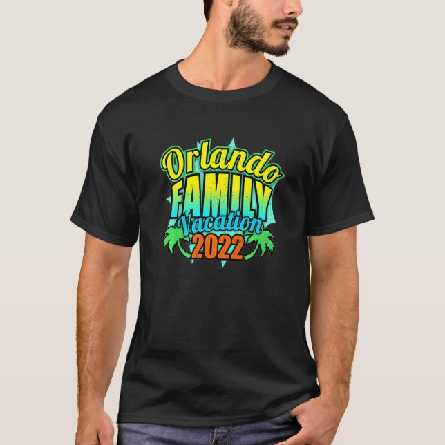 Camiseta Férias da Família Orlando Florida 2022 Trip (Frente)