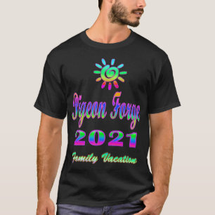 Camiseta Férias da Família Pigeon Forge 2021 Sun Espiral