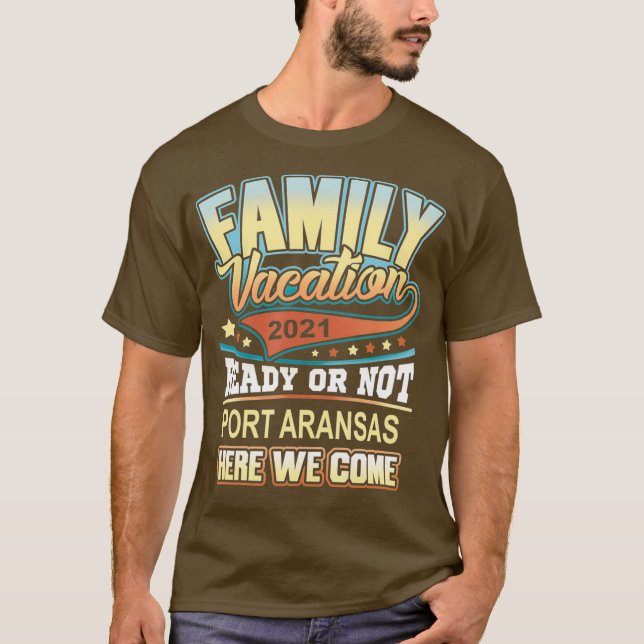 Camiseta Férias da Família Port ArKansas 2021 Melhores Memó (Frente)