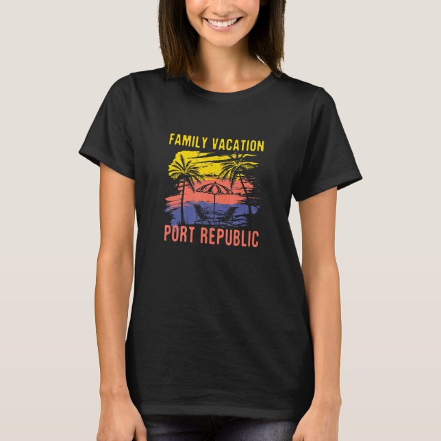 Camiseta Férias da Família Port Republic Holiday New Jersey (Frente)