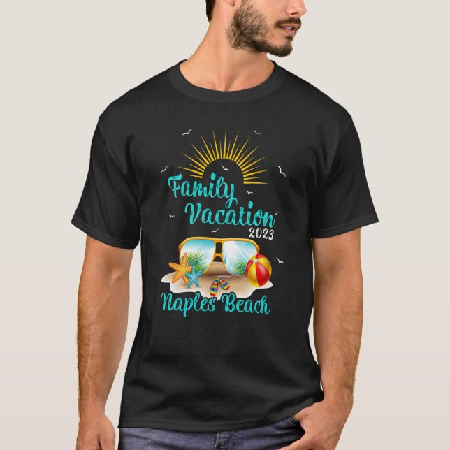 Camiseta Férias da Família Retro Sunset 2023 na Flórida Náp (Frente)