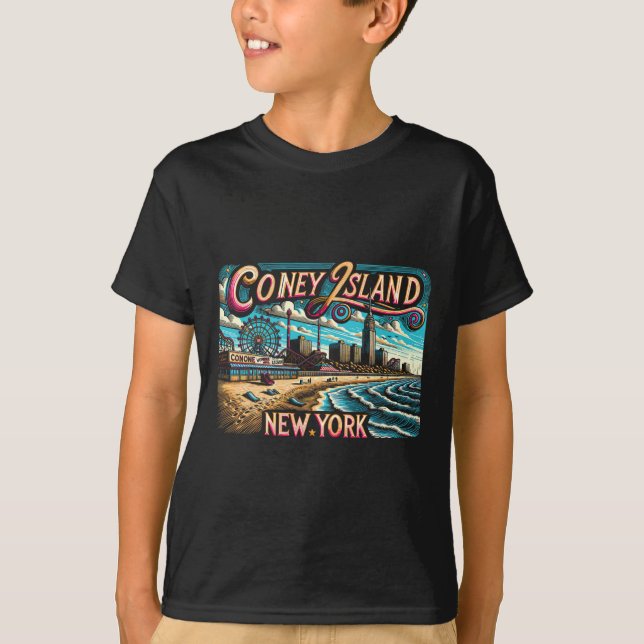 Camiseta Férias da Família Viagem de Verão da Ilha Coney Ne (Frente)