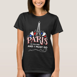 Camiseta Férias da França de Paris bonitas amadurece Viagem